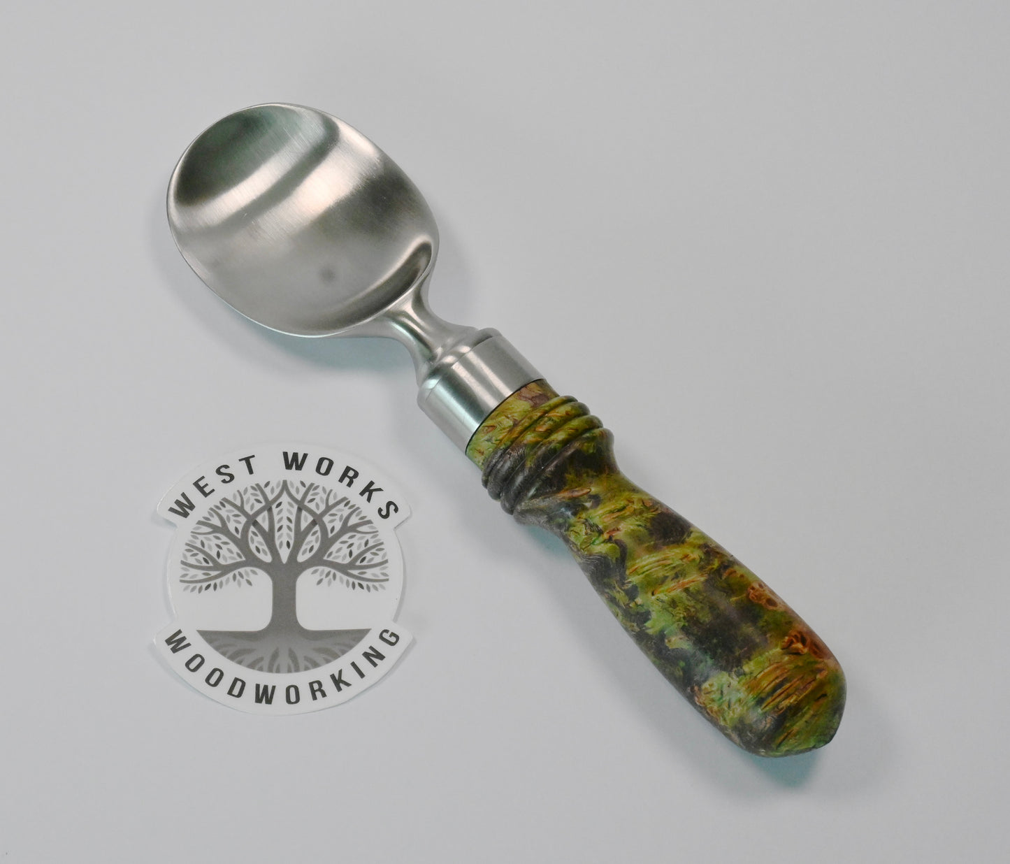 Dyed Hard Maple Ice Cream Paddle