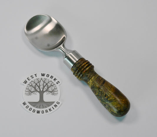 Dyed Hard Maple Ice Cream Paddle