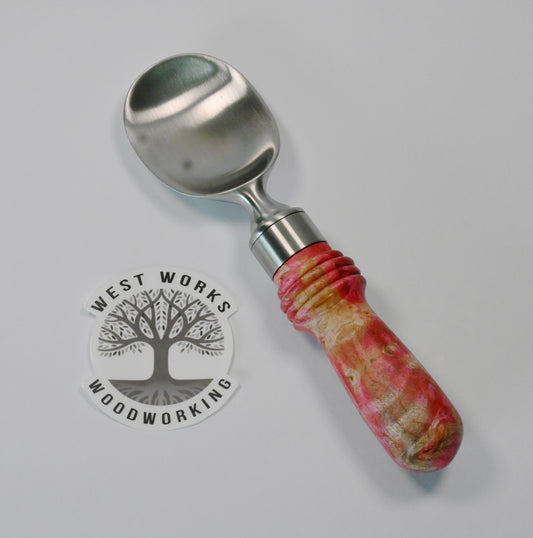 Dyed Hard Maple Ice Cream Paddle